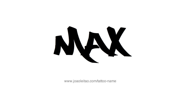 Надпись Max