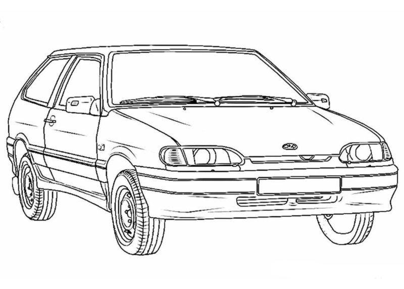 ВАЗ 2114 нарисованная спереди