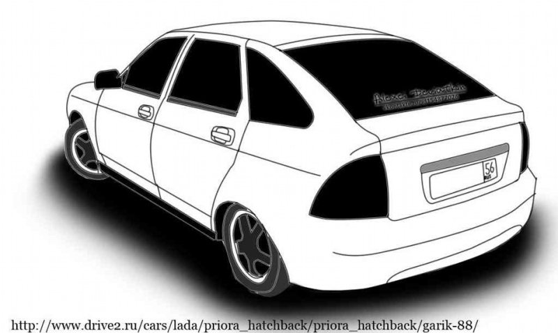 Лада Приора 2112 раскраска