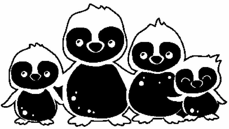 Вытынанка Пингвин