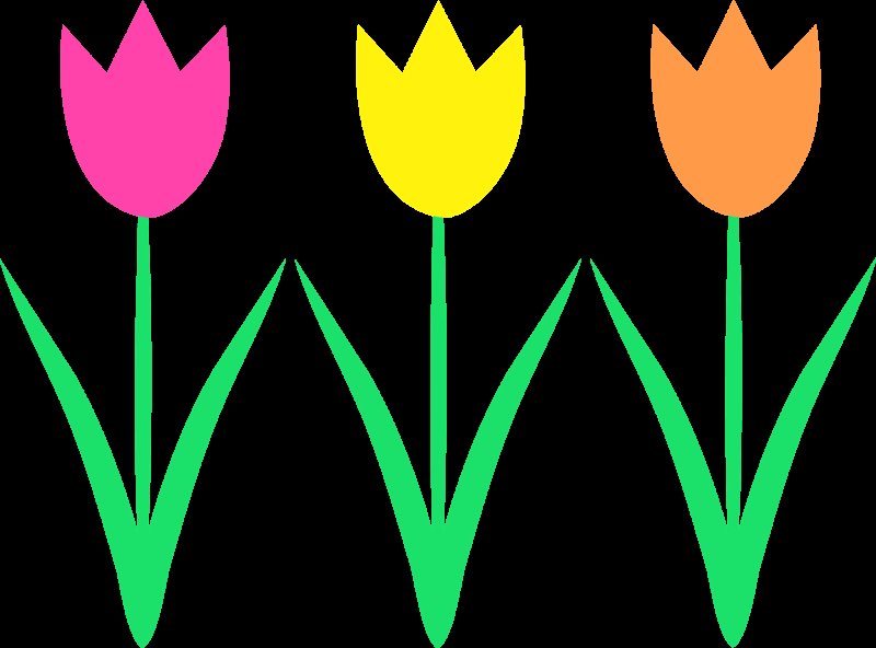 Трафарет тюльпана для вырезания