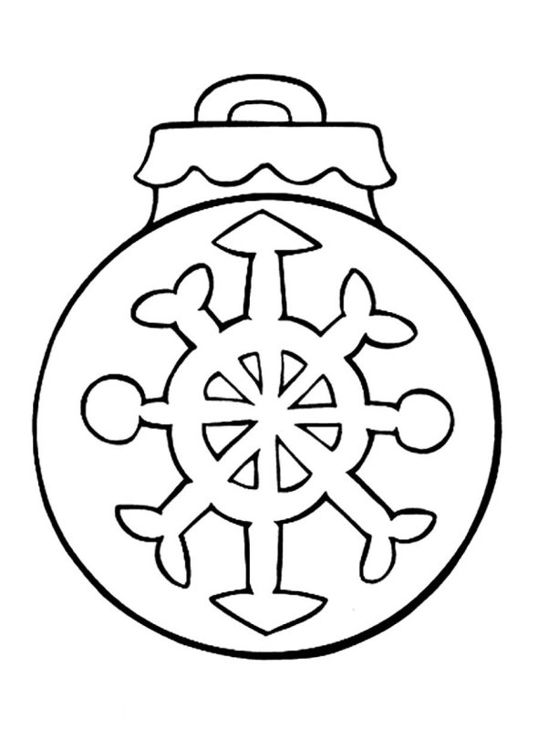 Новогодние шарики раскраска