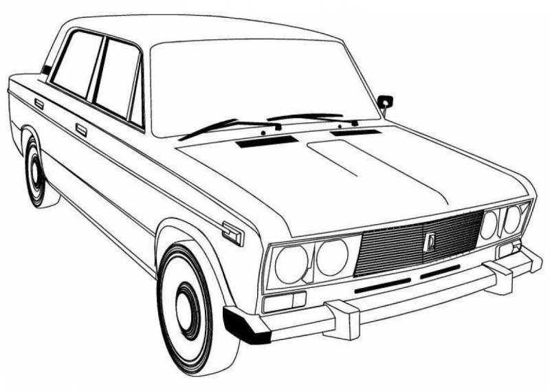 Раскраска Лада 2107 Жигули