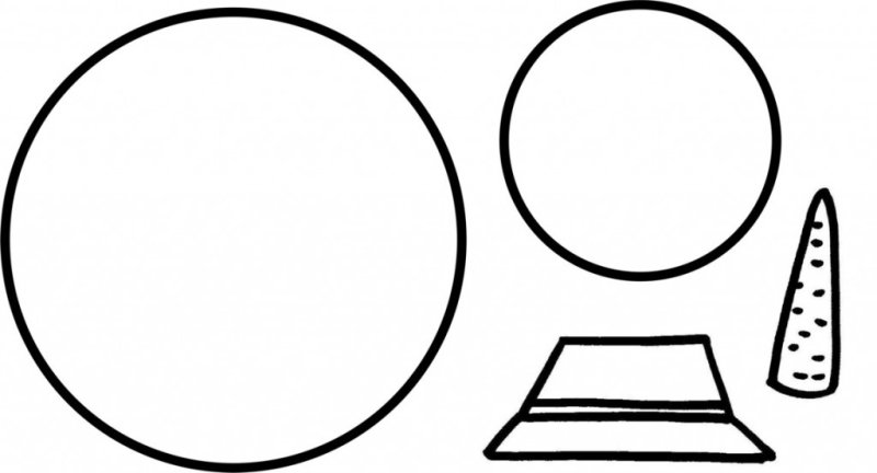 Кружки для снеговика для вырезания