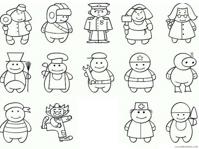 Маленькие человечки раскраска
