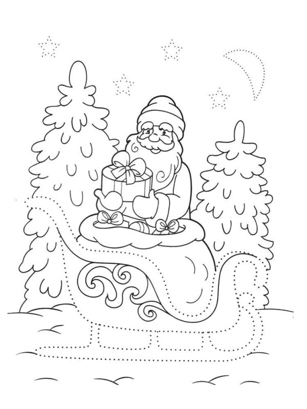 Новогодняя раскраска