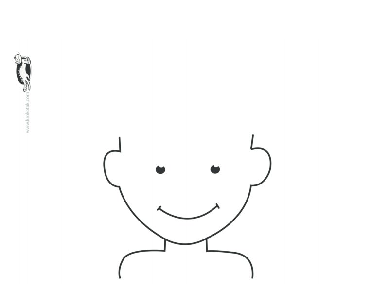 Лицо без волос для аппликации