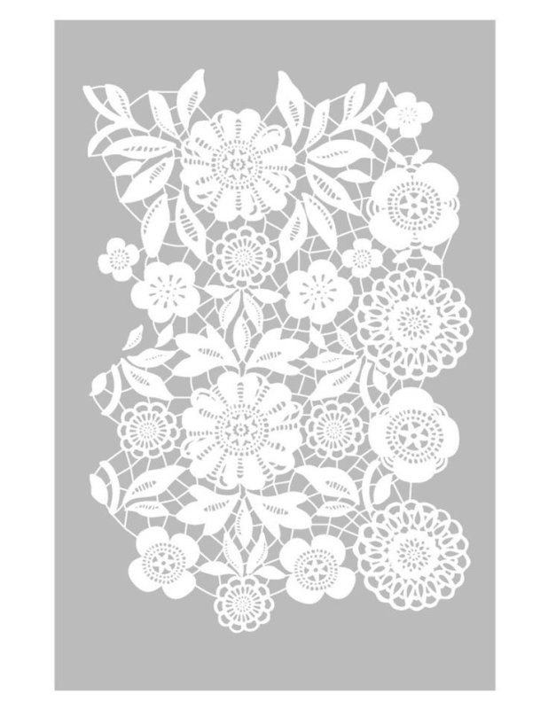 Кружево трафарет