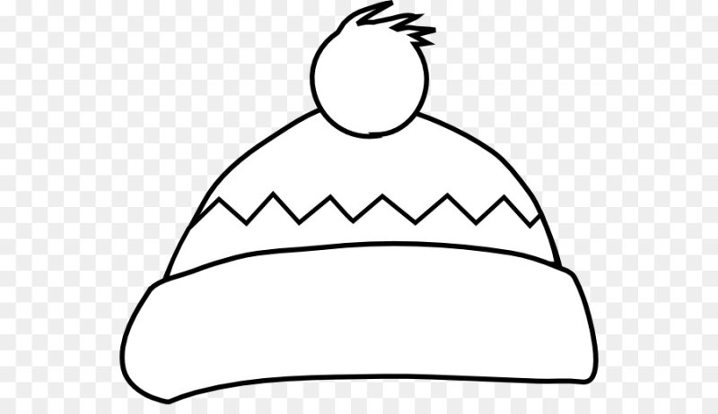 Трафарет шапка с помпоном