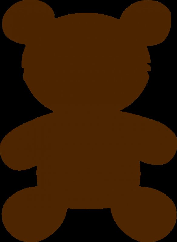 Мишка трафарет для детей