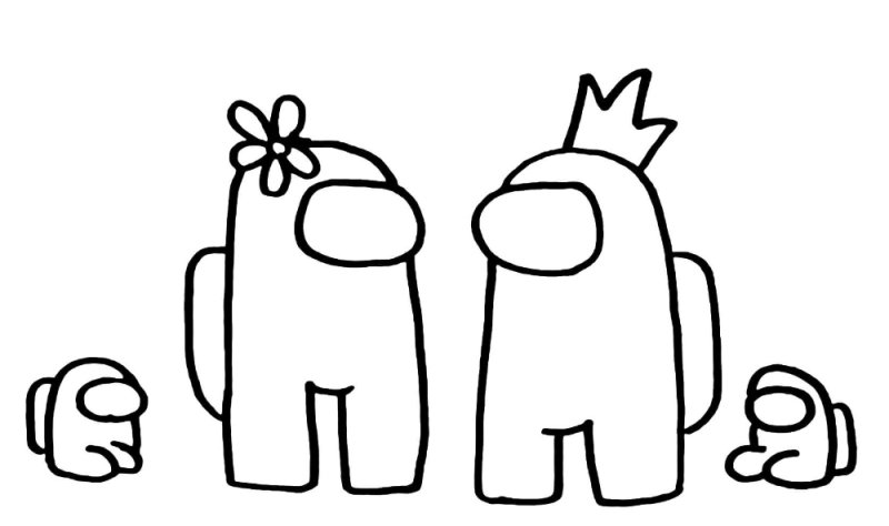 Раскраска амонг АС