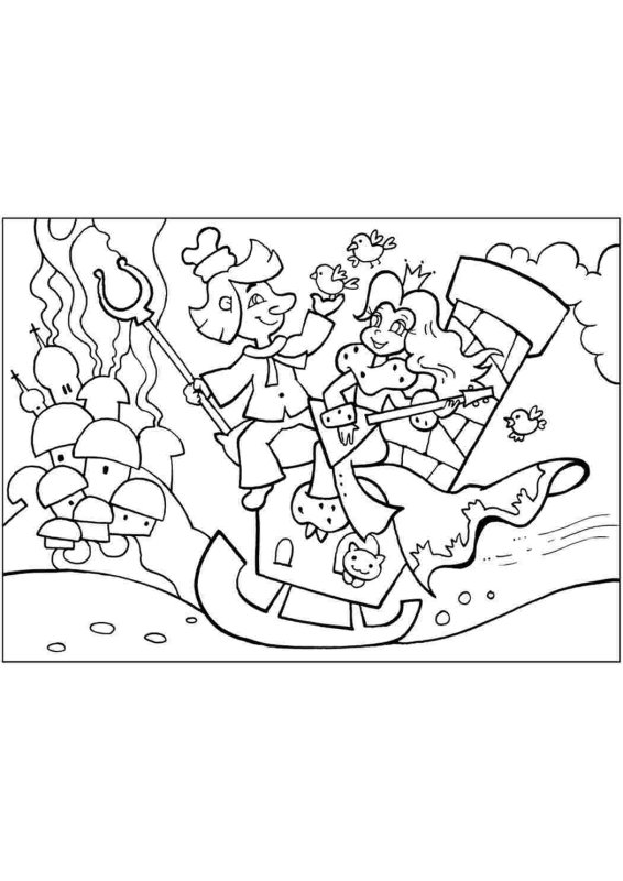 Емеля раскраска