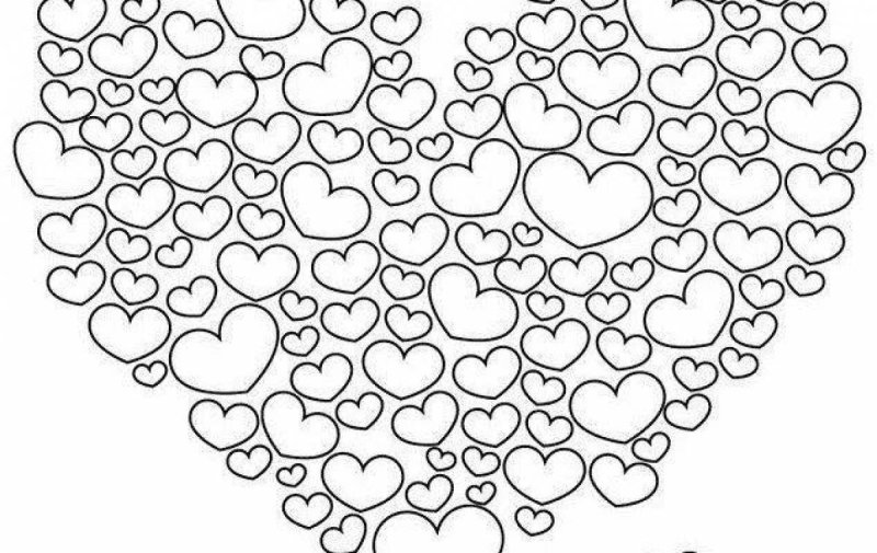 Сердечки разных размеров