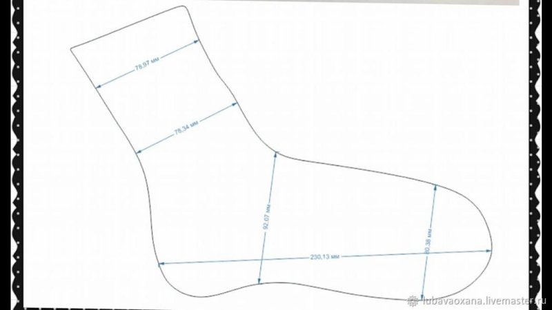 Шаблон блокатора для носков на 38 размер