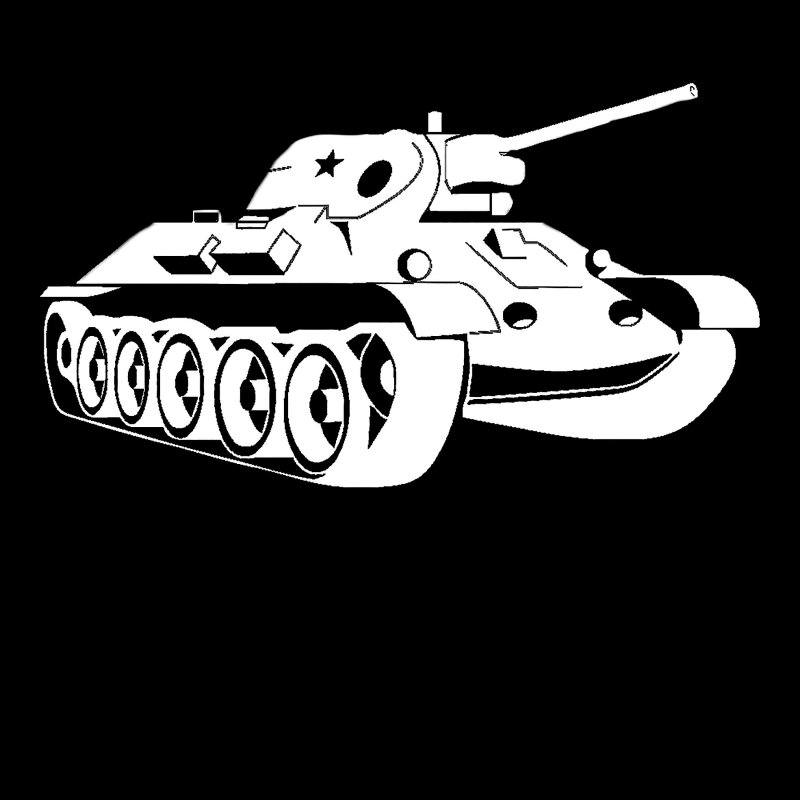 Танк трафарет для вырезания