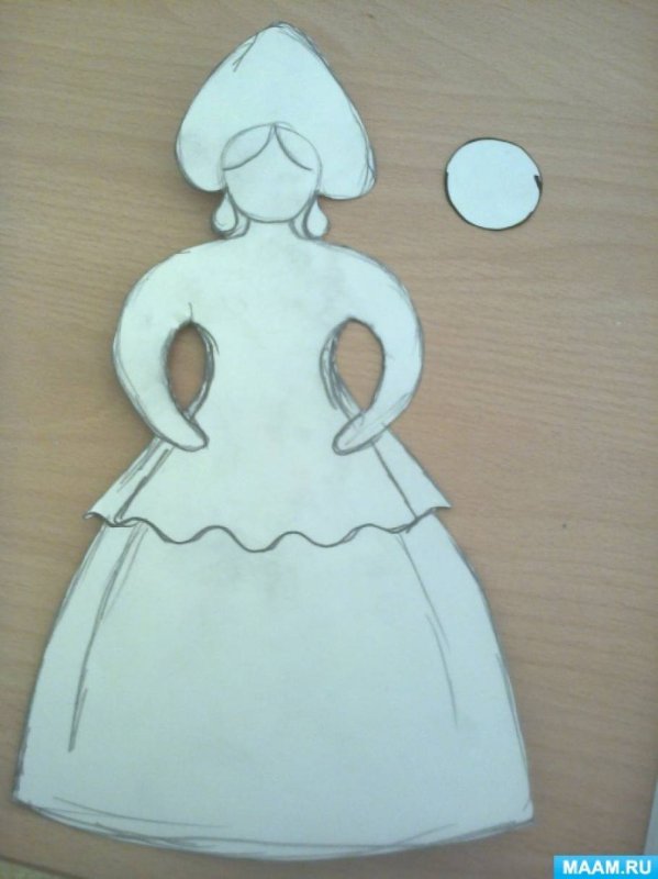 Рисование Дымковская Барыня