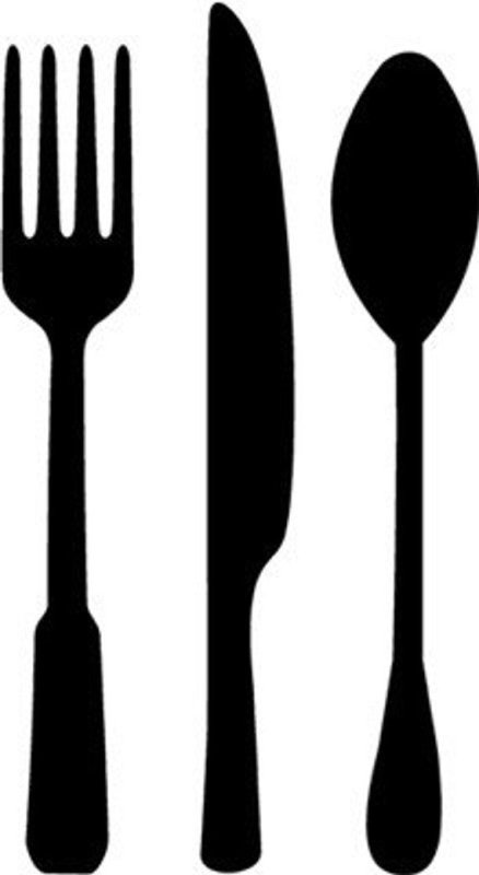 Ложка вилка нож трафарет