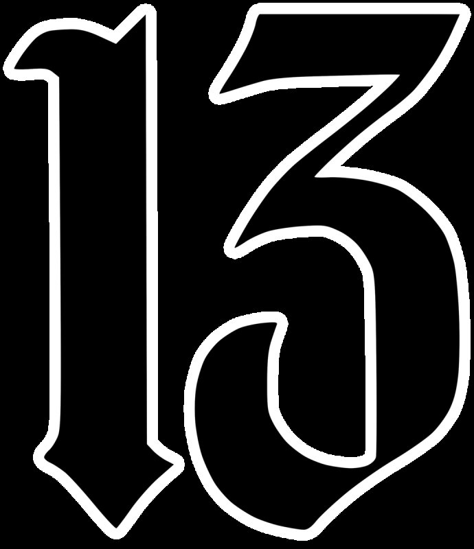 Красивая цифра 13
