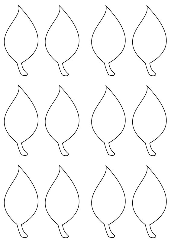 Трафарет листьев для вырезания