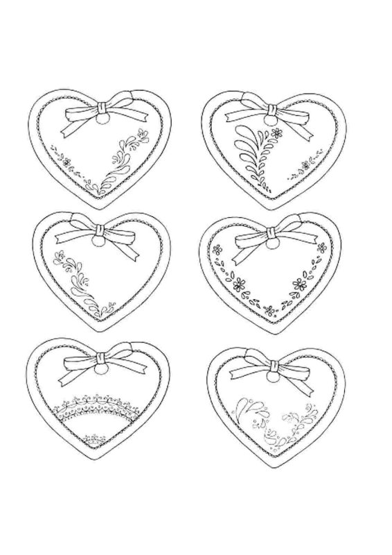 Сердце раскраска