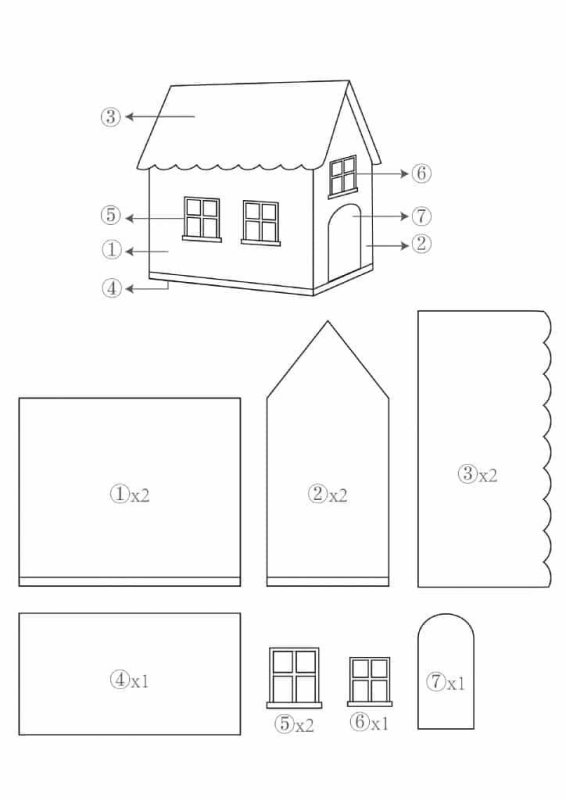 3d ручка трафарет домик