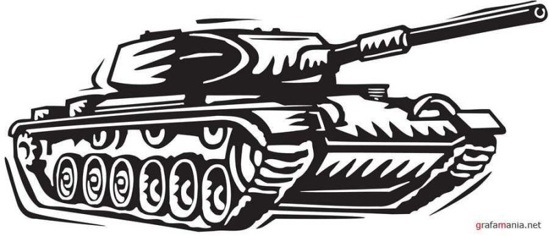 Танк т34 вектор контур