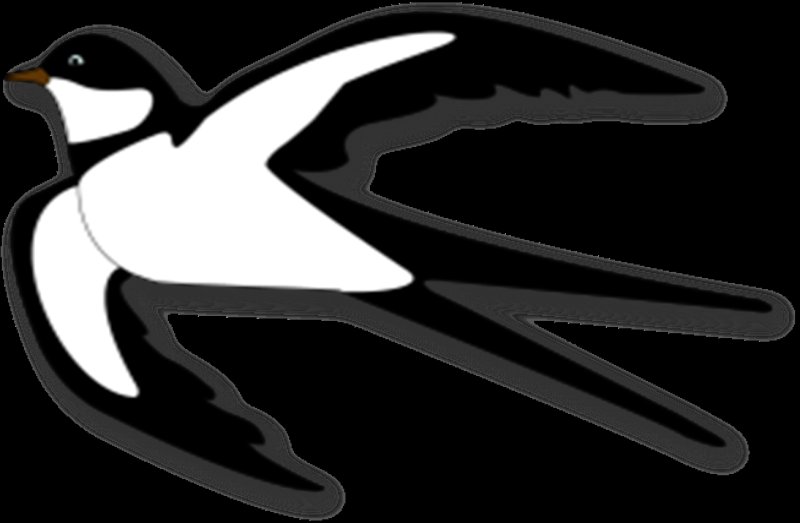 Ласточка для детей на прозрачном фоне