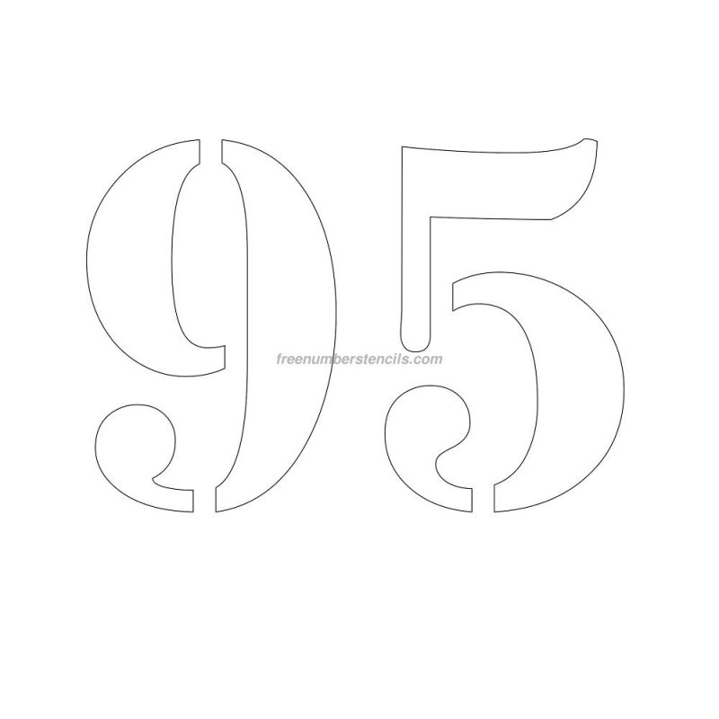 Цифра 23 трафарет