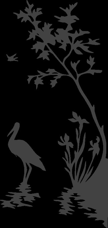 Трафареты природы для стен