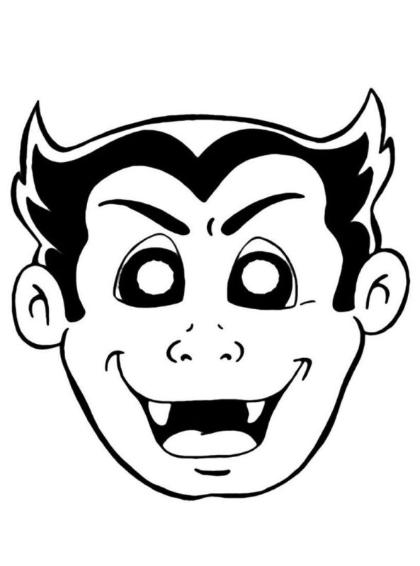 Маска раскраска для детей