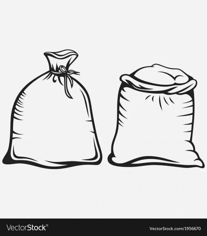 Мешок раскраска