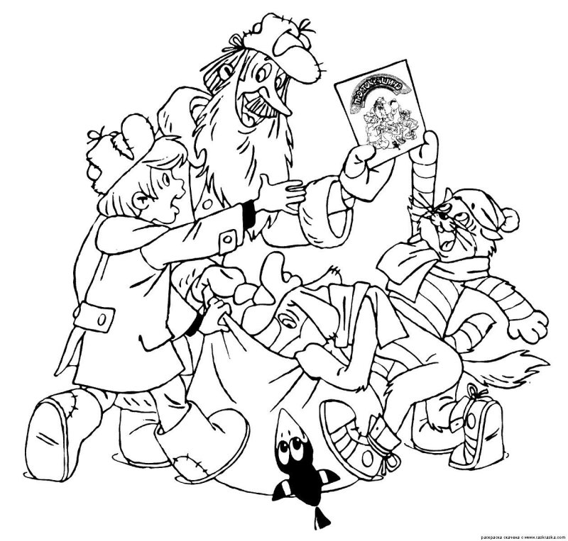 Раскраска «в Простоквашино»