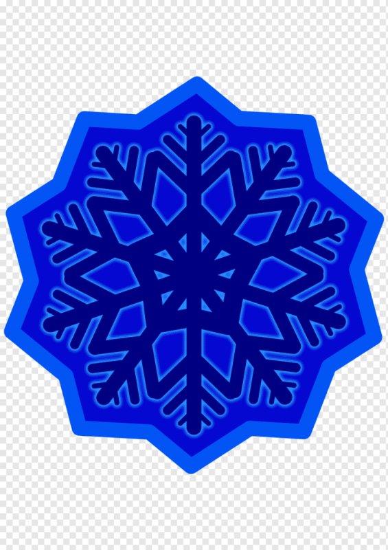 Снежинки цветные