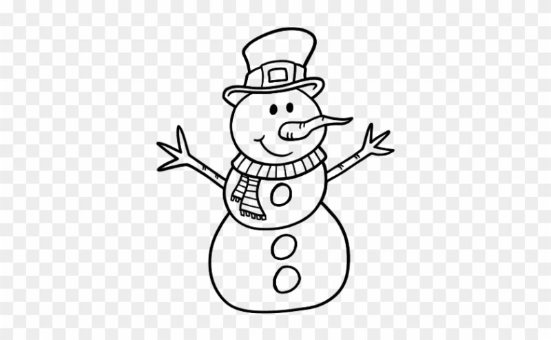 Снеговик рисунок