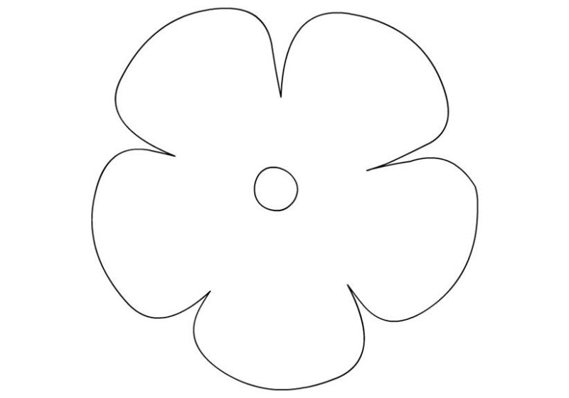 Трафарет цветочка