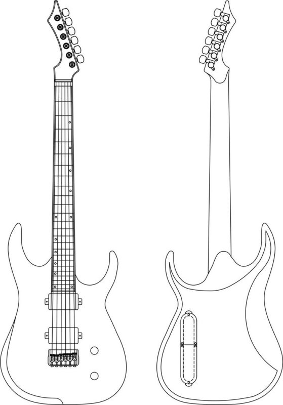 Электрогитара раскраска