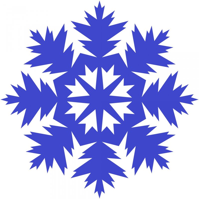 Снежинки синего цвета