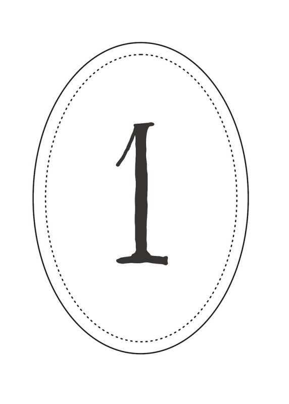 Номера столов шаблон