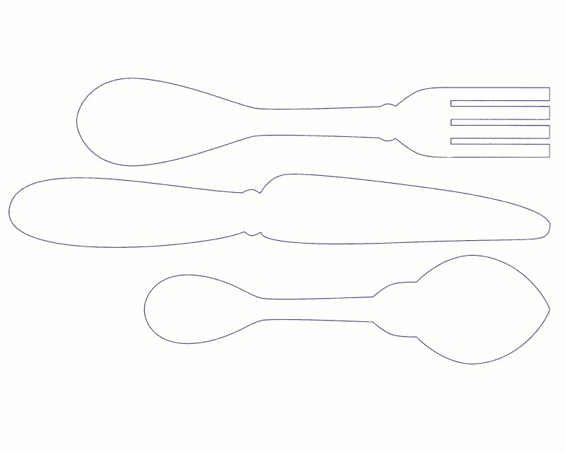 Ложка деревянная трафарет для раскрашивания