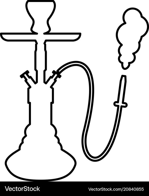 Кальян трафарет