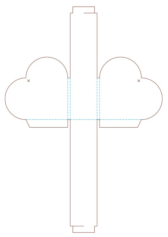 Развертка подарочной коробки