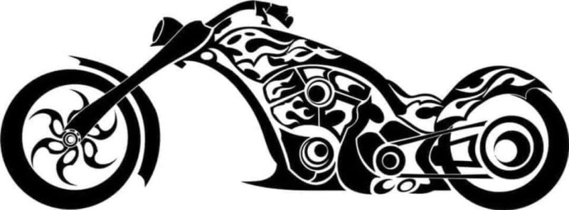 Трафарет мотоцикла