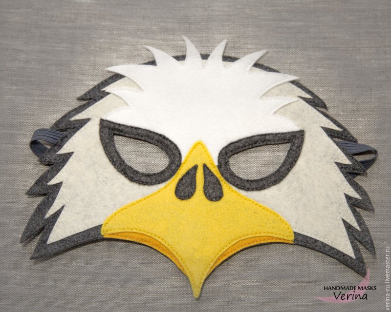 Маска птицы из фетра