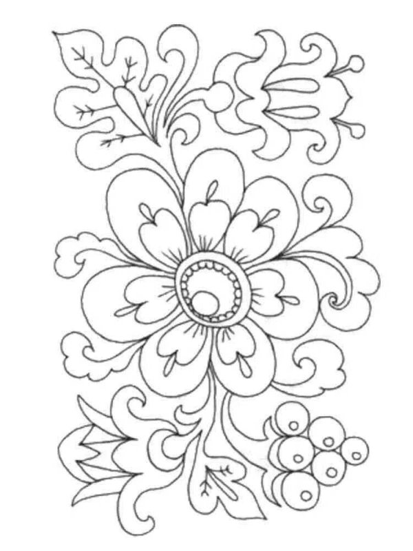 Петриковская роспись раскраска для детей