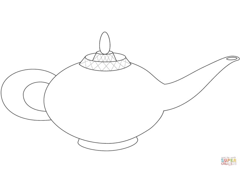 Лампа Аладдина рисование