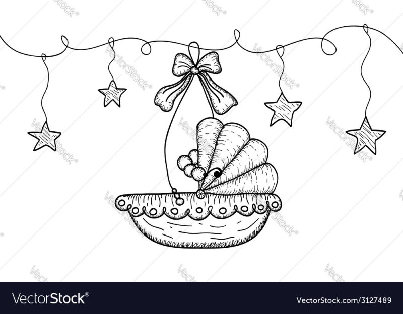 Раскраска колыбелька