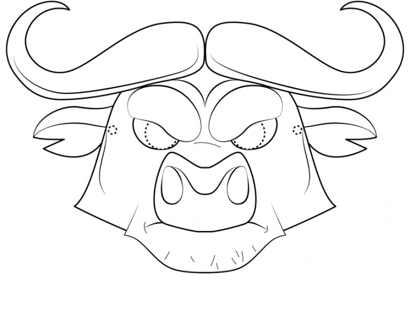 Бумажные маски быка