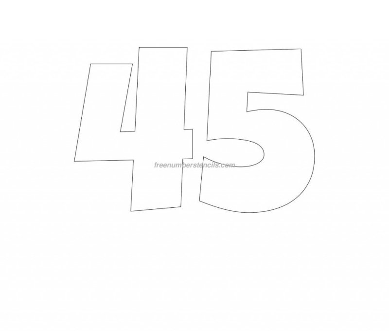 Трафарет цифры для торта с размерами