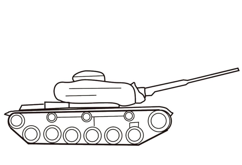 Трафарет танка для детей