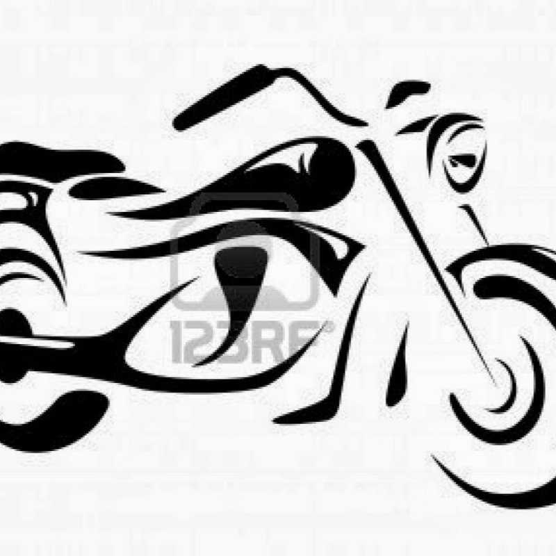 Трафарет мотоцикла на стену